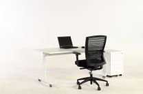 Verrijdbaar bureau inklapbaar TUBE met wit frame